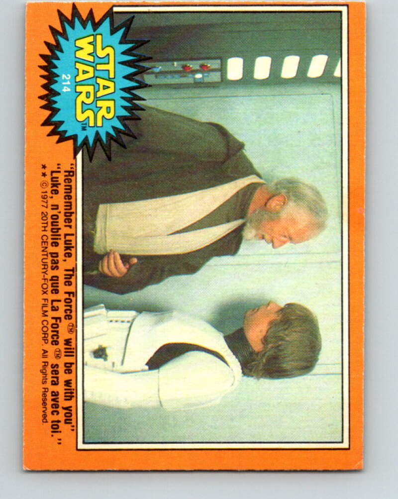 1977 OPC Star Wars #214 Remember Luke, The Force will be with you V34537