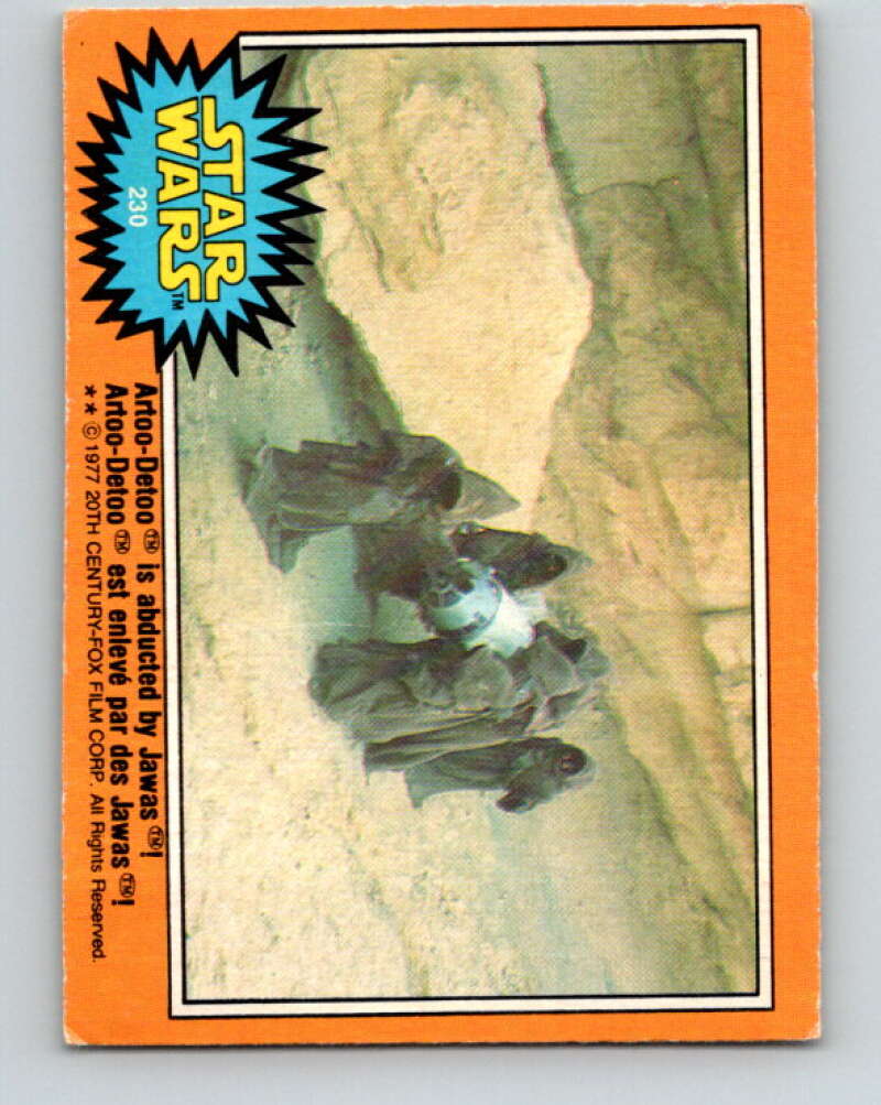 1977 OPC Star Wars #230 Artoo-Detoo is abducted by Jawas! V34564