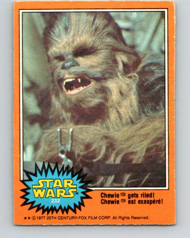 1977 OPC Star Wars #232 Chewie gets riled! V34568