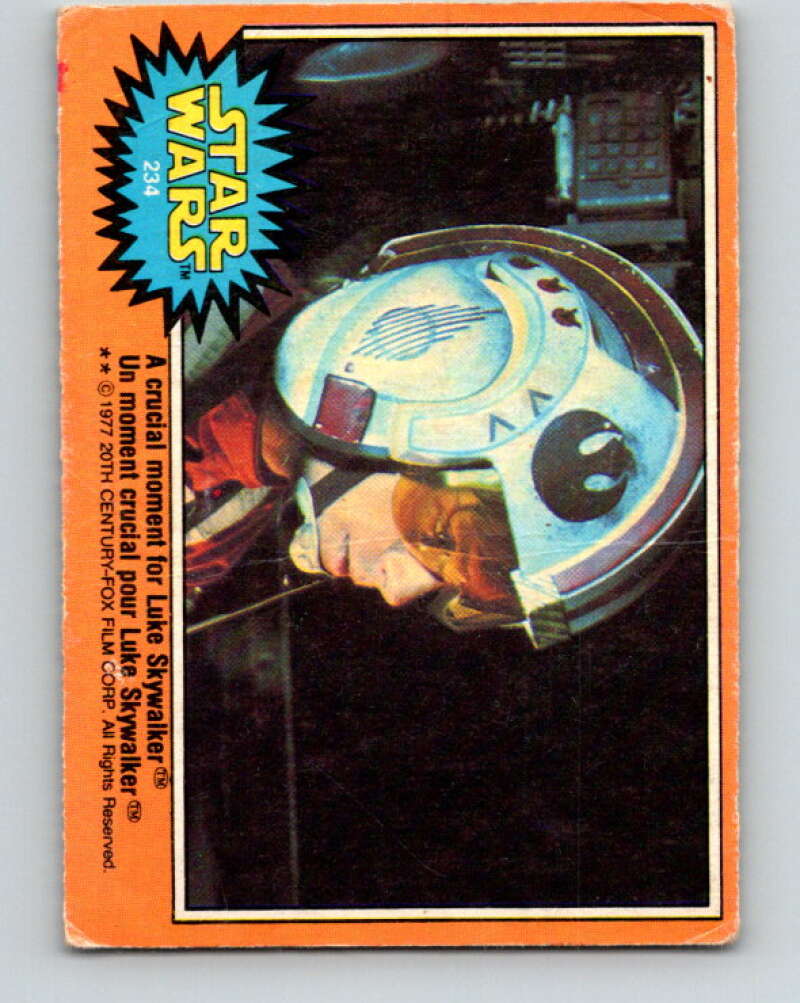 1977 OPC Star Wars #234 A critical moment for Luke Skywalker V34569