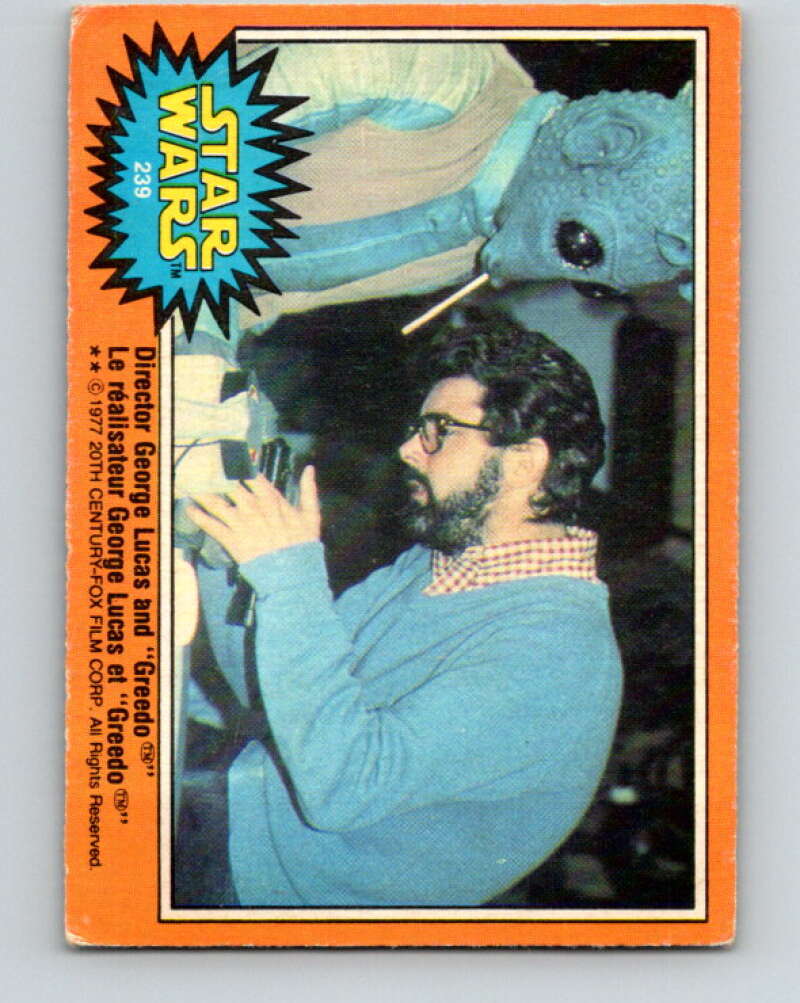 1977 OPC Star Wars #239 Director George Lucas and "Greedo" V34571