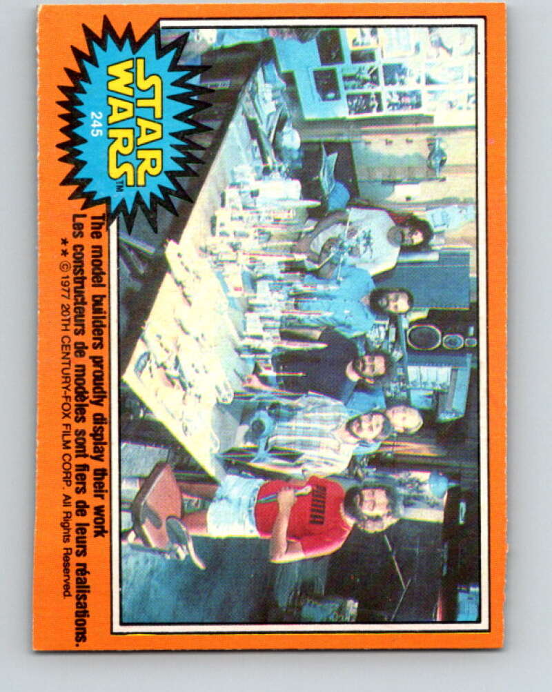 1977 OPC Star Wars #245 The model builders proudly display their work V34581