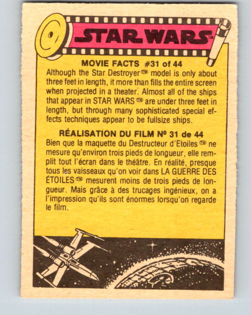 1977 OPC Star Wars #250 Photographing the miniature explosions V34588