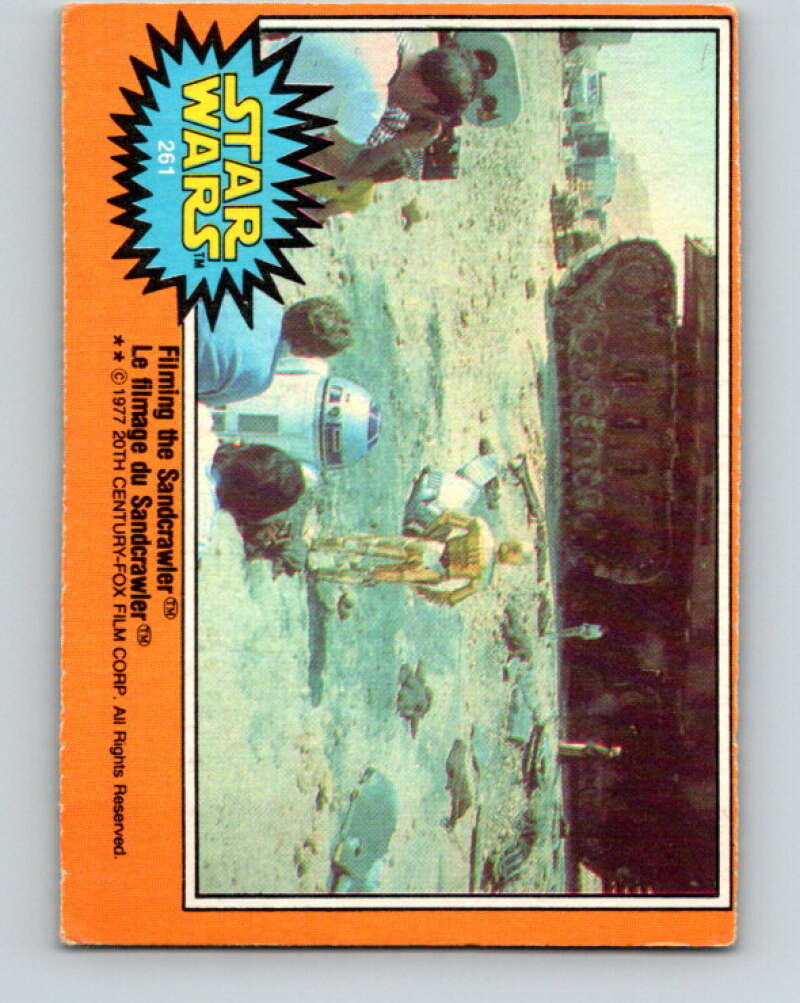 1977 OPC Star Wars #261 Filming the Sandcrawler V34598