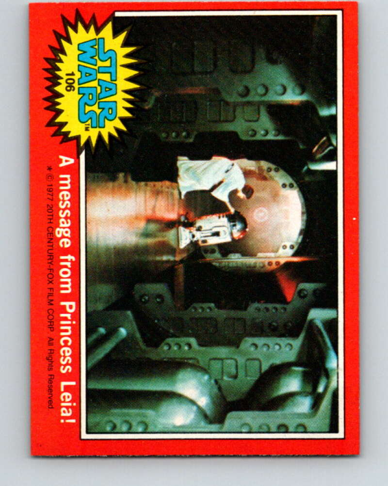 1977 Topps Star Wars #106 A message from Princess Leia! V34613