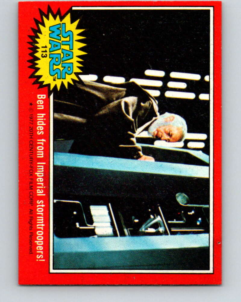 1977 Topps Star Wars #113 Ben hides from Imperial stormtroopers! V34614