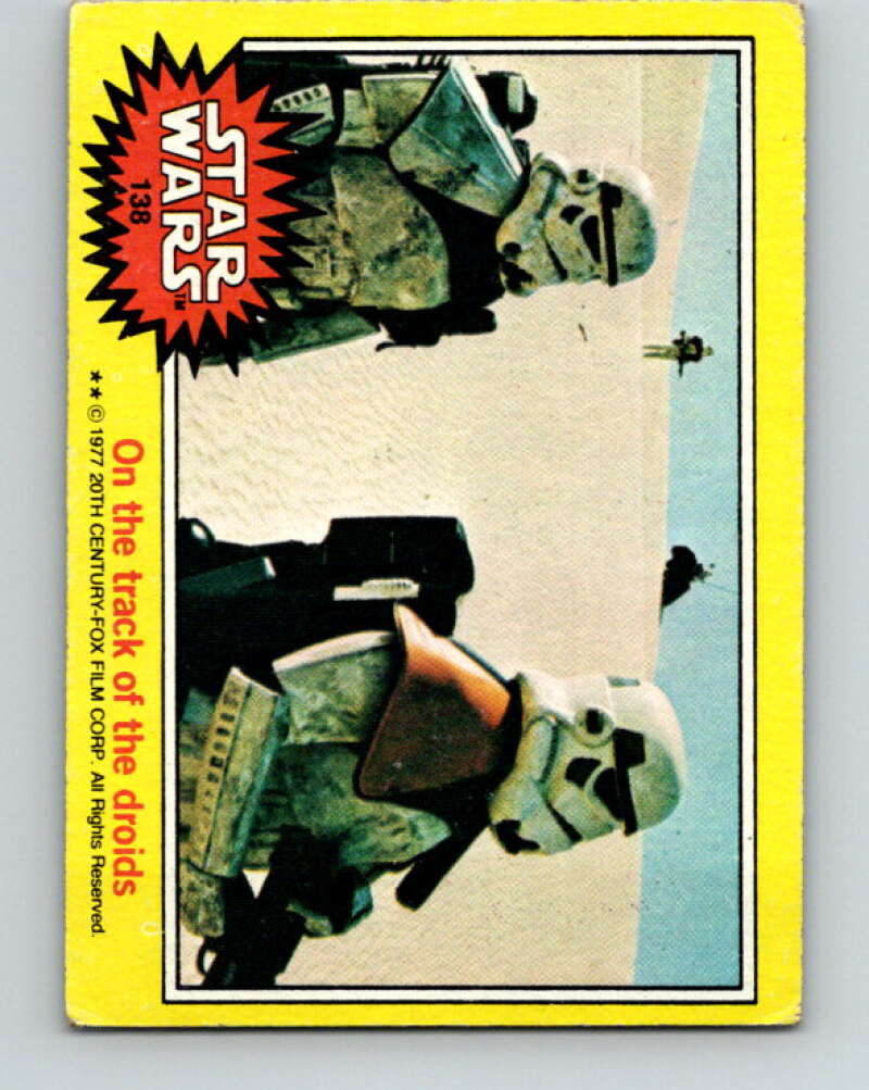 1977 Topps Star Wars #138 On the track of the droids V34624
