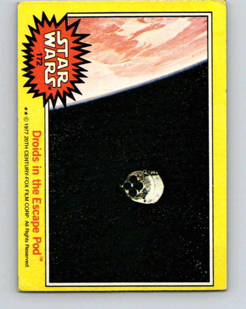 1977 Topps Star Wars #172 Droids in the Escape Pod   V34659