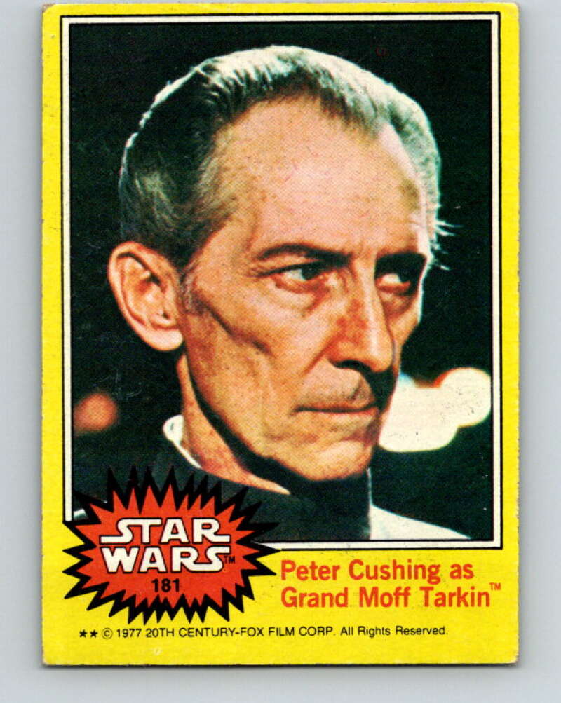 1977 Topps Star Wars #181 Peter Cushing as Grand Moff Tarkin V34668