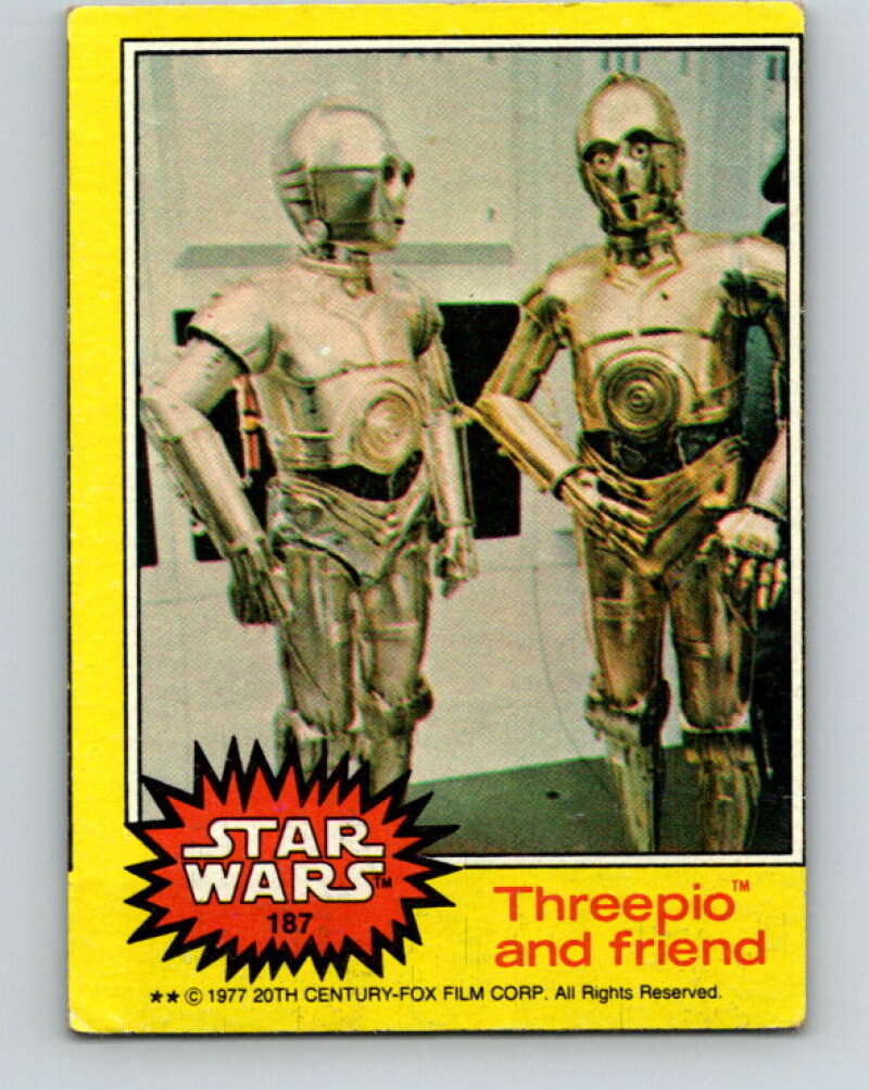 1977 Topps Star Wars #187 Threepio and friend V34671