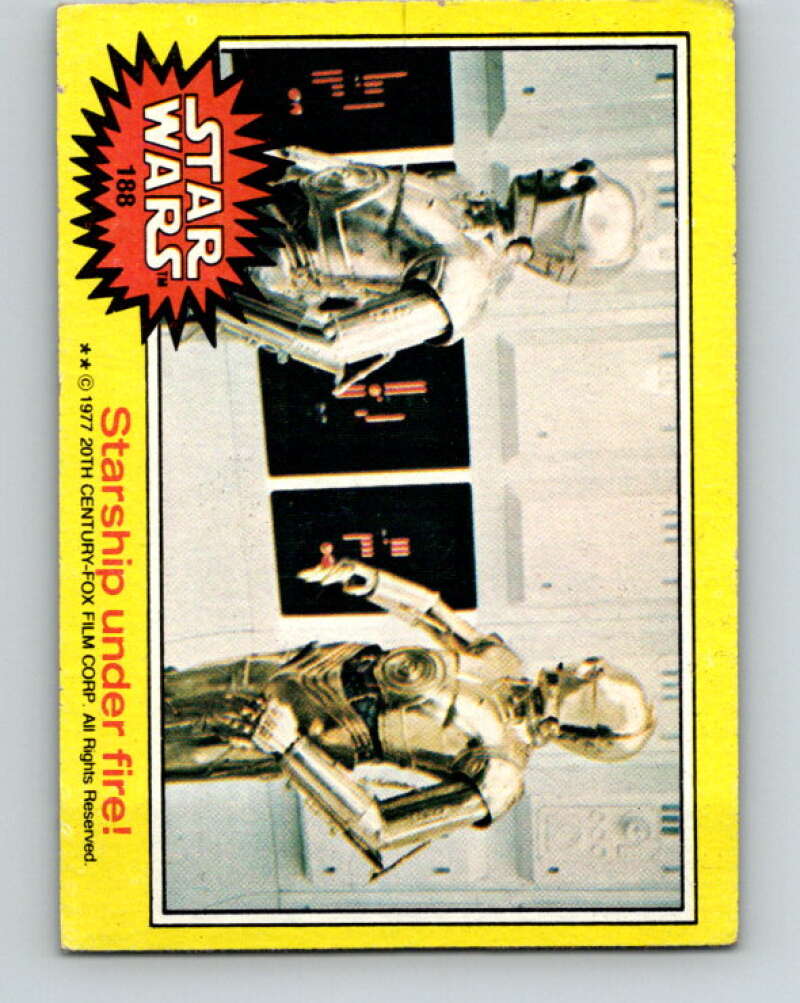 1977 Topps Star Wars #188 hip under fire! Stars V34672