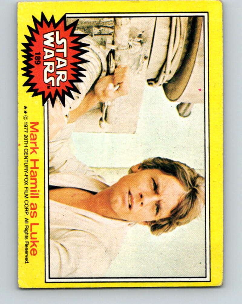 1977 Topps Star Wars #189 Mark Hamill as Luke V34674