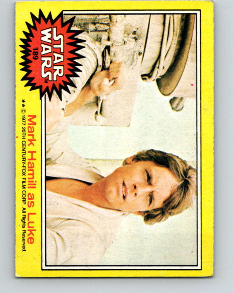 1977 Topps Star Wars #189 Mark Hamill as Luke   V34675