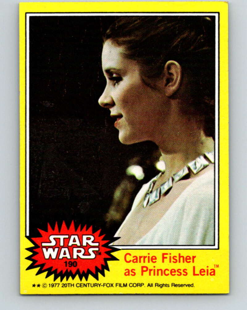 1977 Topps Star Wars #190 Carrie Fisher as Princess Leia V34676