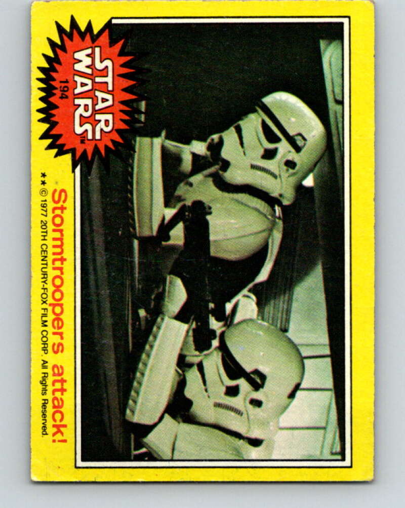 1977 Topps Star Wars #194 Stormtroopers attack! V34681
