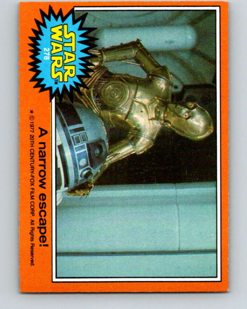 1977 Topps Star Wars #278 A narrow escape! V34690