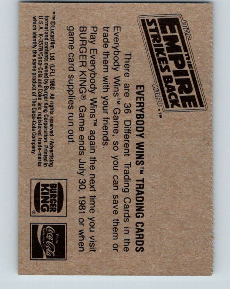 1980 Star Wars Burger King The Bounty Hunters V34701