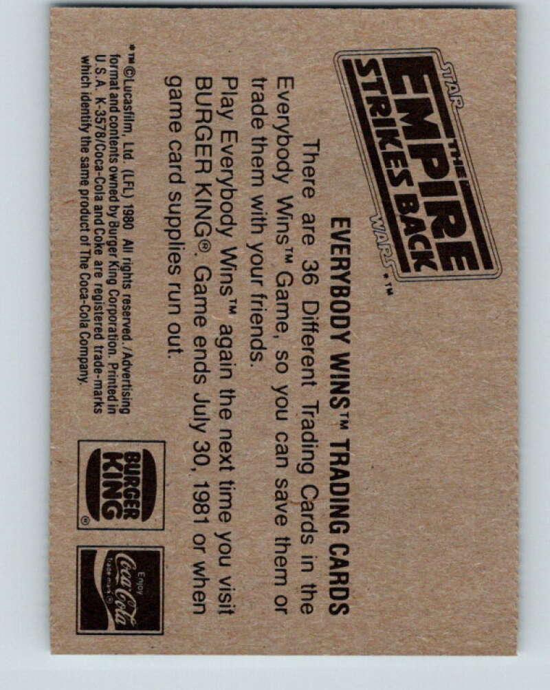 1980 Star Wars Burger King Darth Vader and Boba Fett V34705