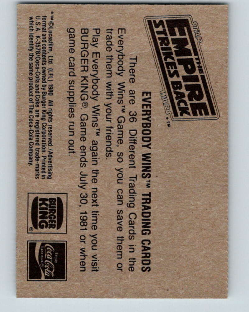 1980 Star Wars Burger King The Dashing Han Solo V34711