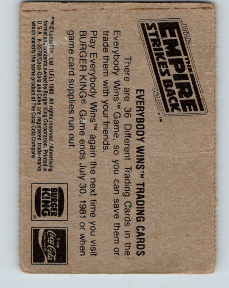 1980 Star Wars Burger King Imperial Stormtrooper V34714