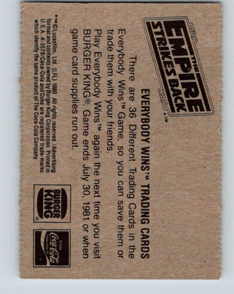 1980 Star Wars Burger King Imperial Stormtrooper V34715