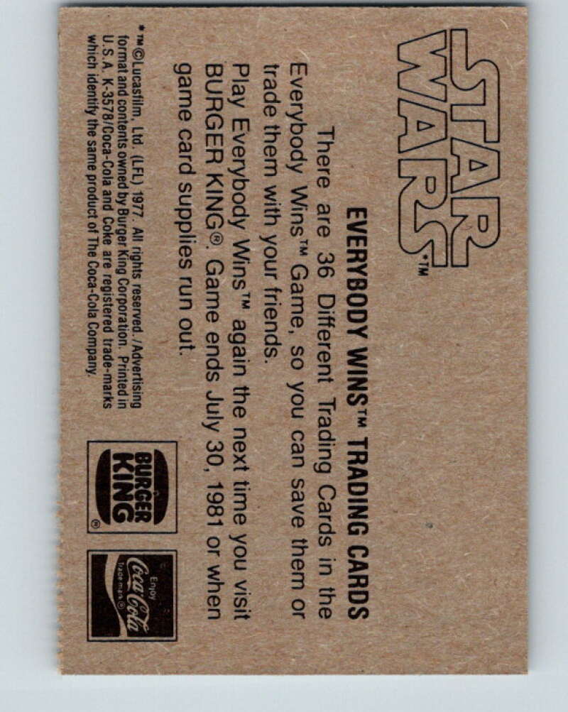 1977 Star Wars Burger King One of the Sandpeople V34717