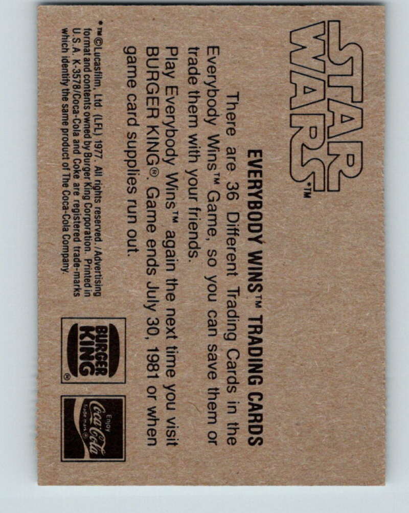 1977 Star Wars Burger King Jawas of Tatooine V34722