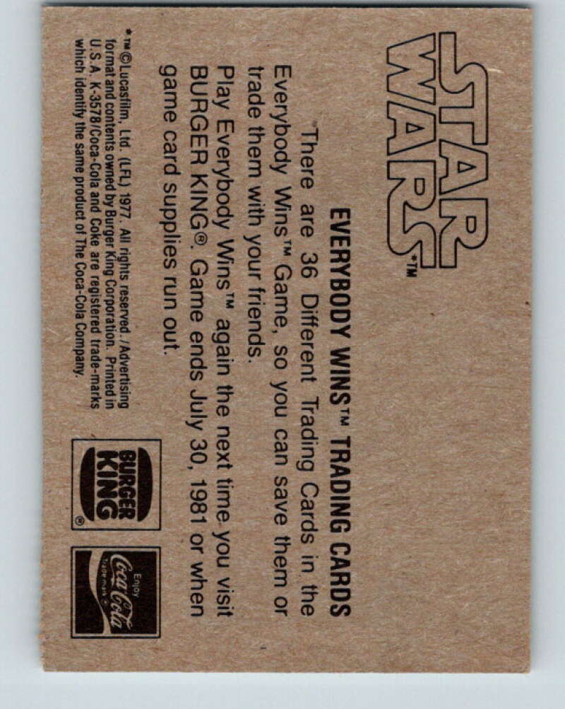 1977 Star Wars Burger King The Wonderful Droid, R2-D2 V34734
