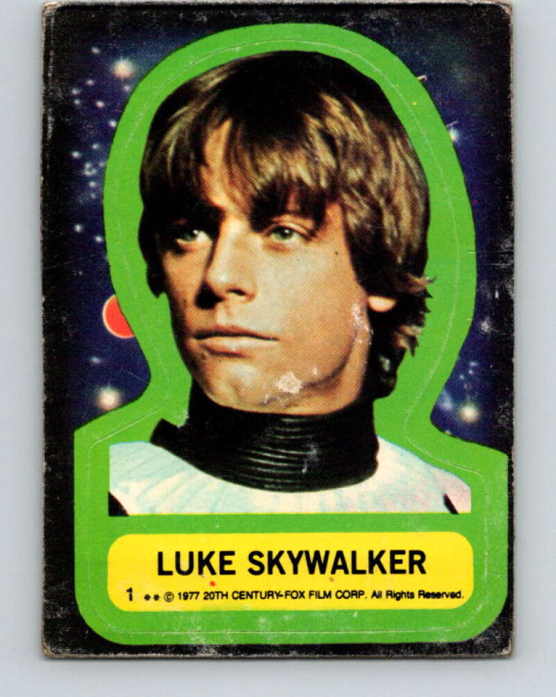 1977 Topps Star Wars Stickers #1 Luke Skywalker V34738