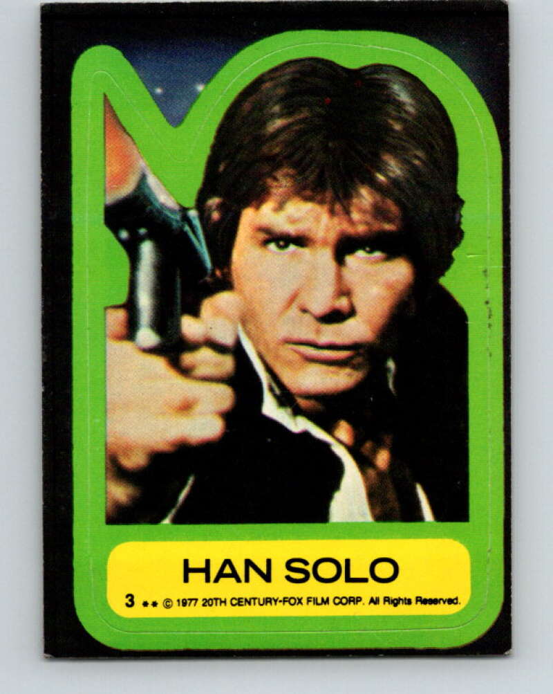1977 Topps Star Wars Stickers #3 Han Solo V34741