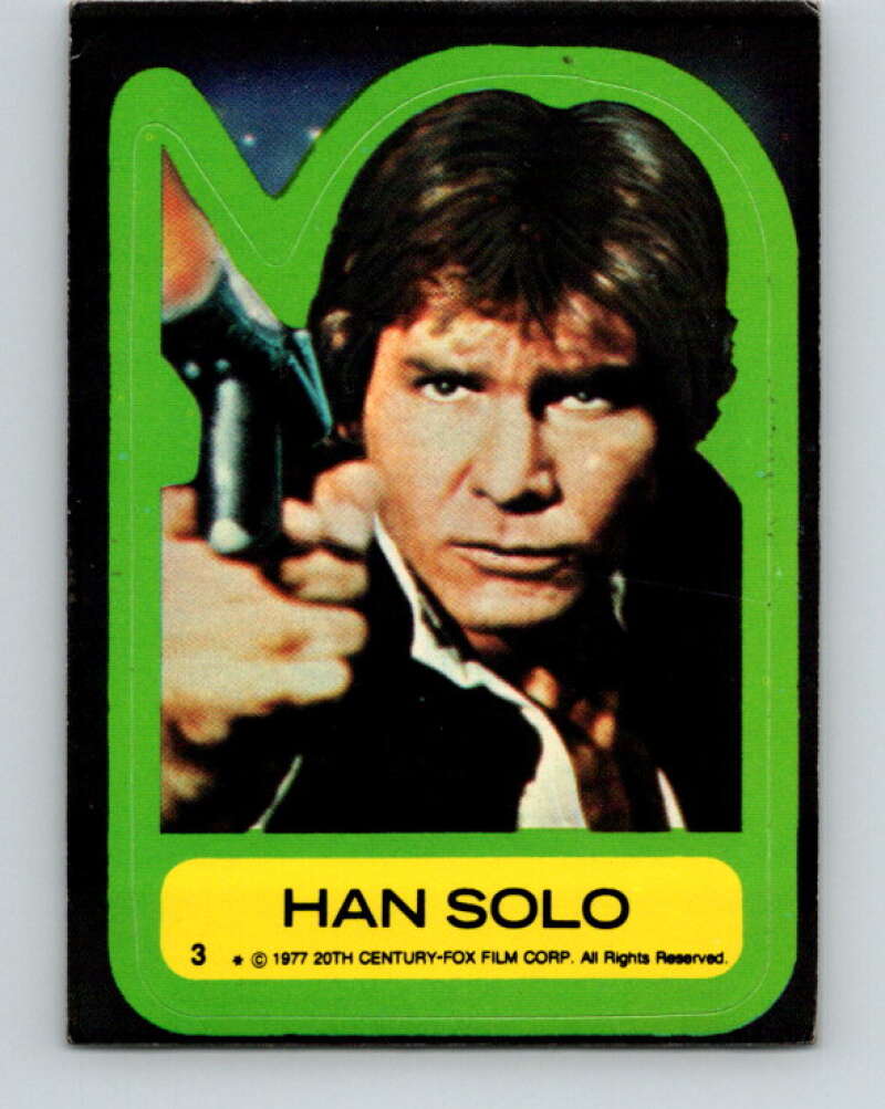 1977 Topps Star Wars Stickers #3 Han Solo V34742