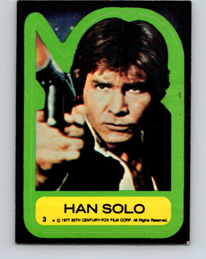 1977 Topps Star Wars Stickers #3 Han Solo V34743