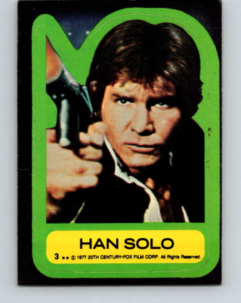 1977 Topps Star Wars Stickers #3 Han Solo V34744