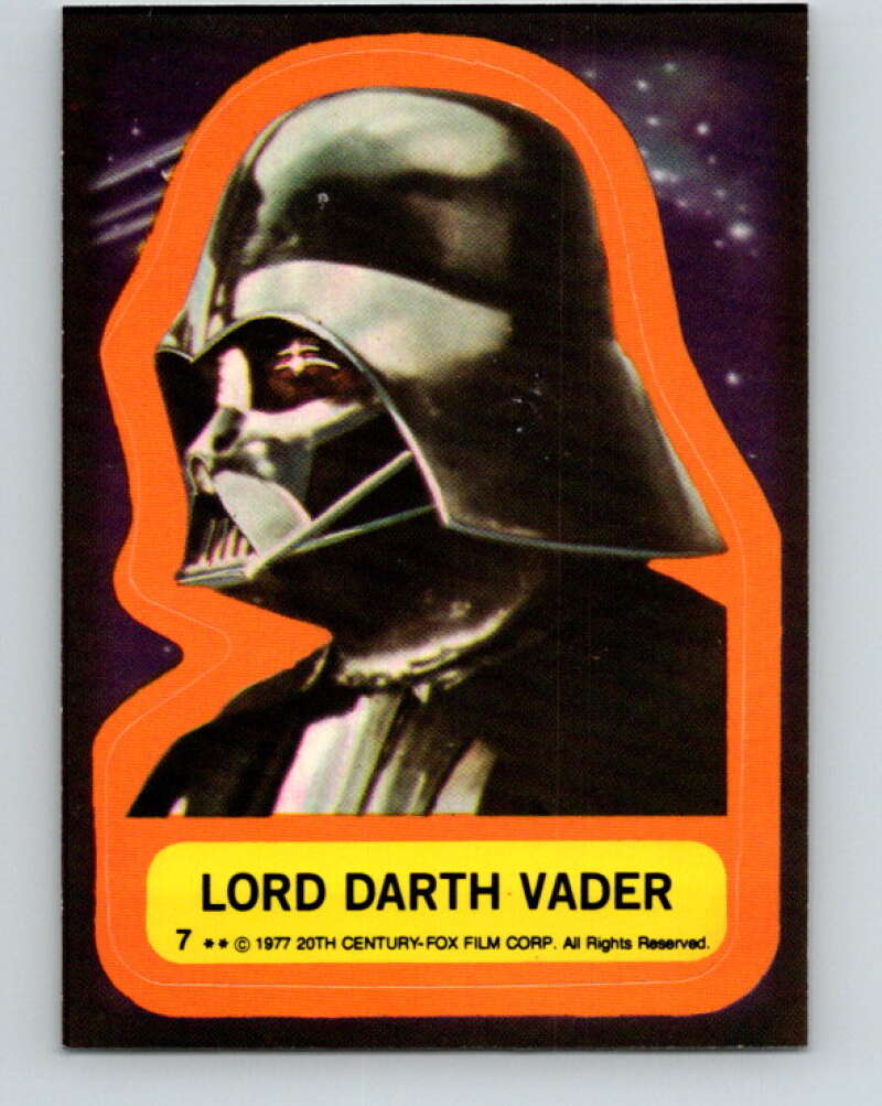 1977 Topps Star Wars Stickers #7 Lord Darth Vader V34751