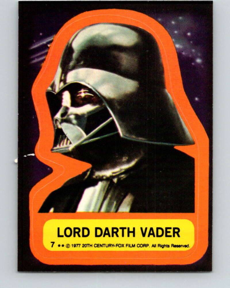 1977 Topps Star Wars Stickers #7 Lord Darth Vader V34752