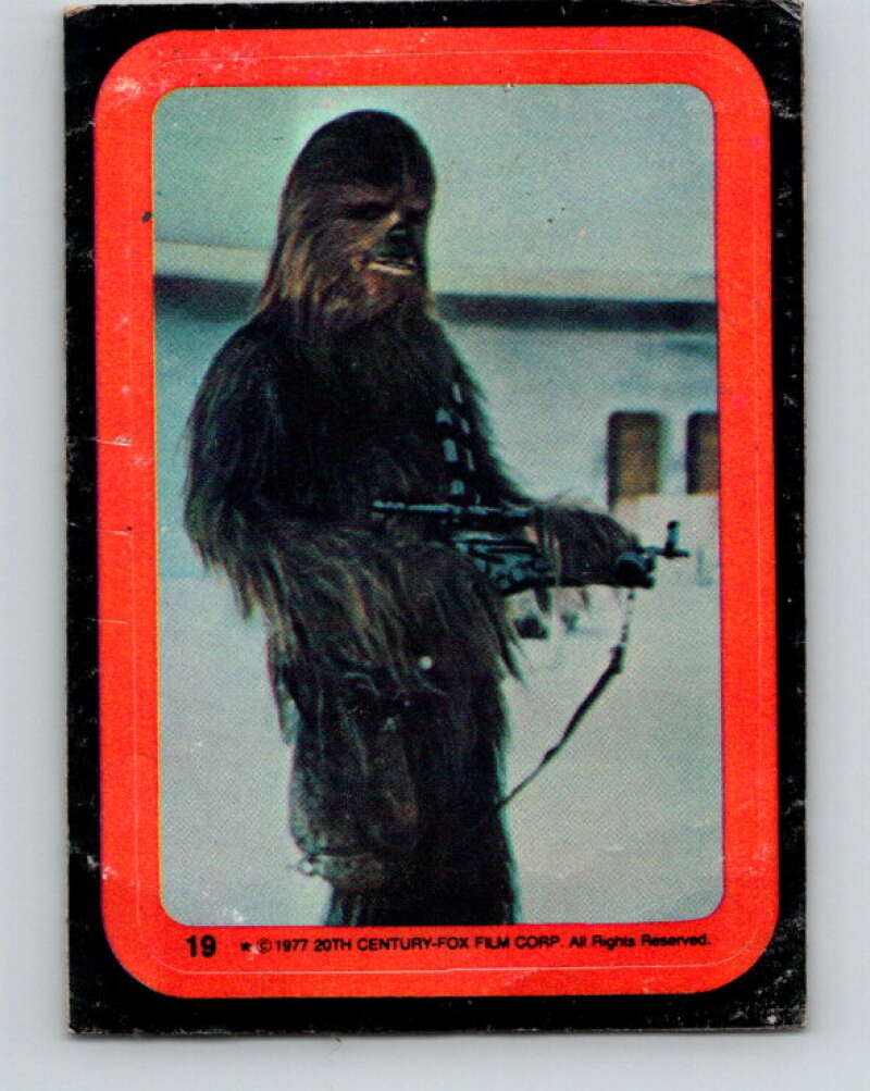 1977 Topps Star Wars Stickers #19 The Wookie Chewbacca V34776