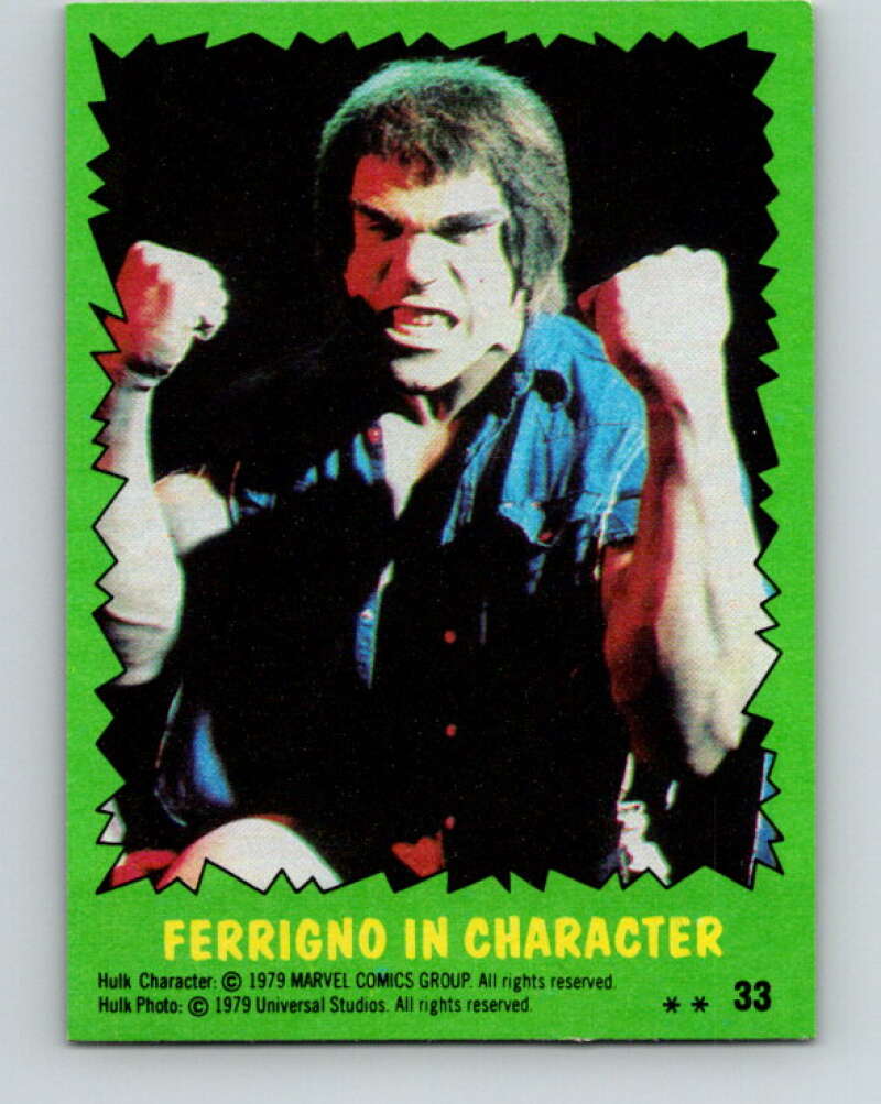 1979 Marvel Incredibale Hulk #33 Ferrigno in Character V34904