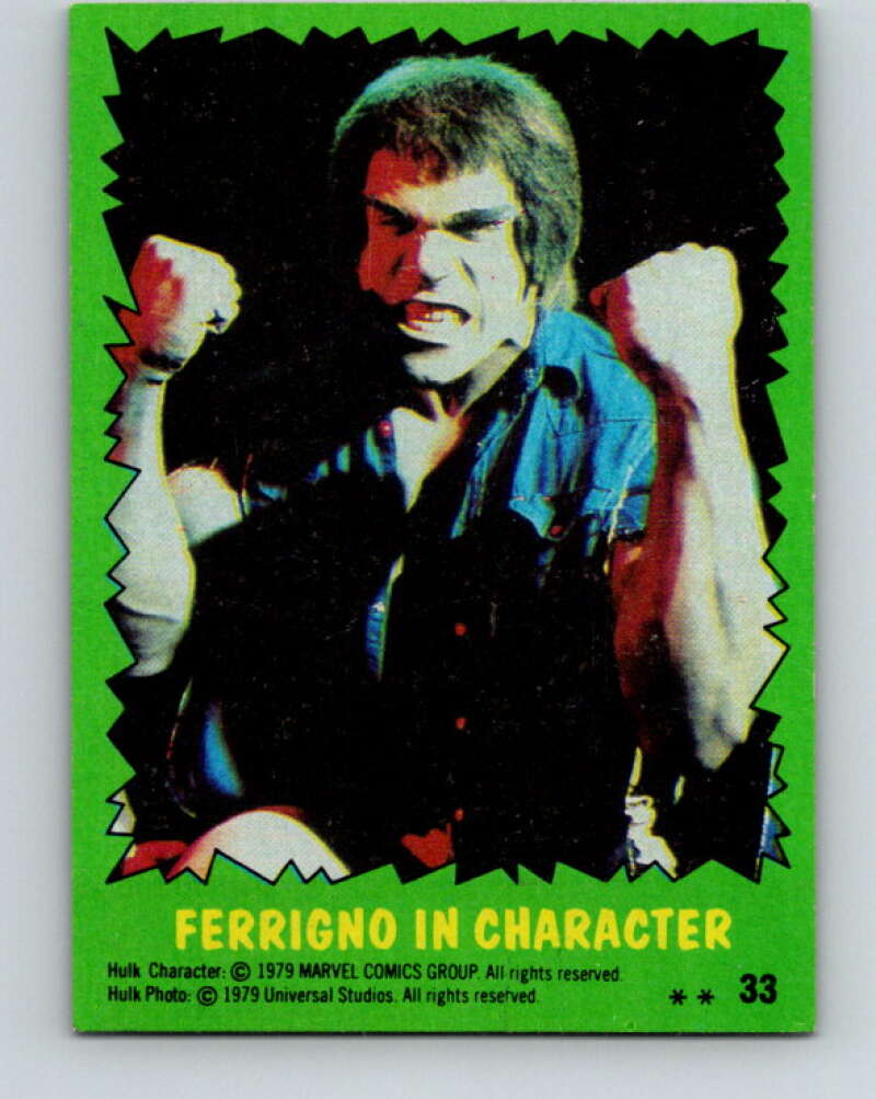1979 Marvel Incredibale Hulk #33 Ferrigno in Character V34906