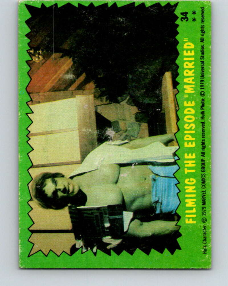 1979 Marvel Incredibale Hulk #34 Filming the Espisode "Married" V34908