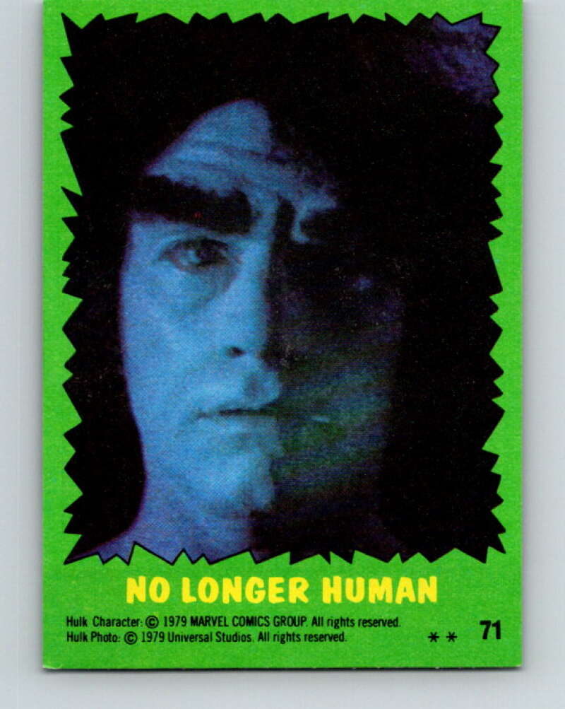 1979 Marvel Incredibale Hulk #71 No Longer Human V35062