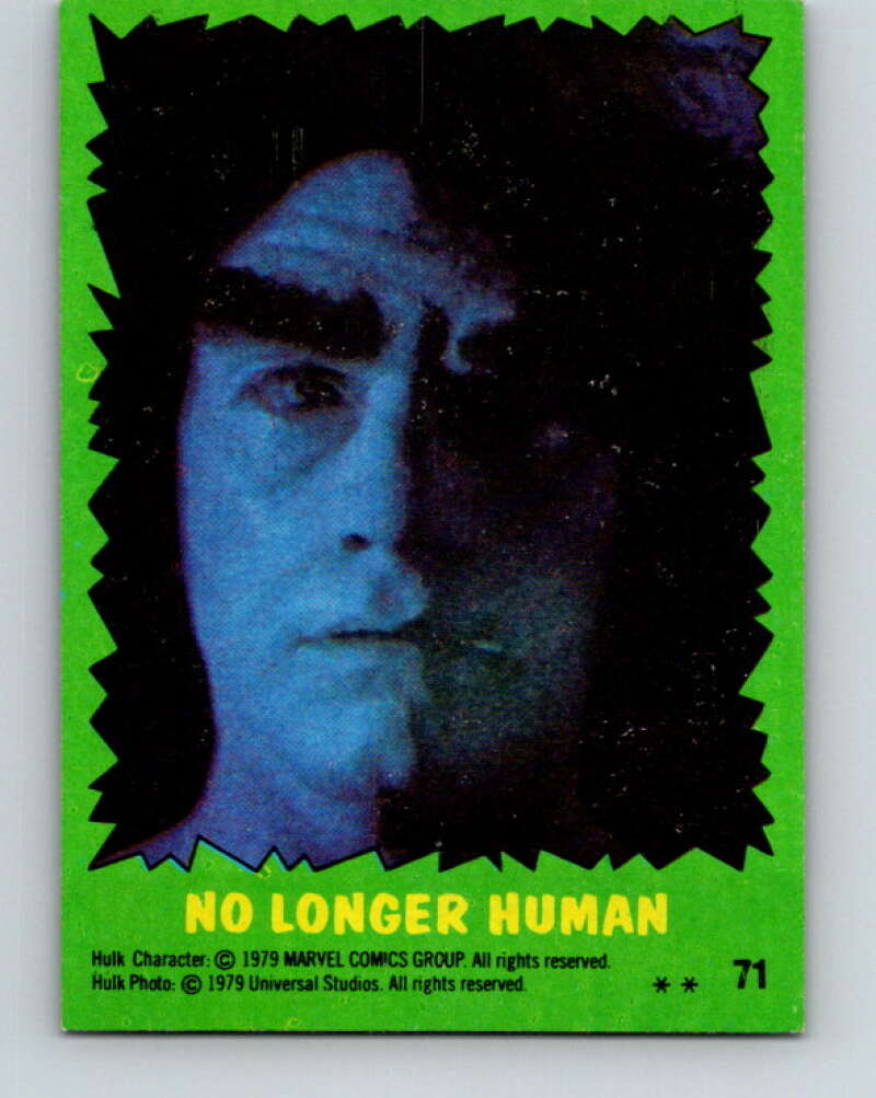 1979 Marvel Incredibale Hulk #71 No Longer Human V35063
