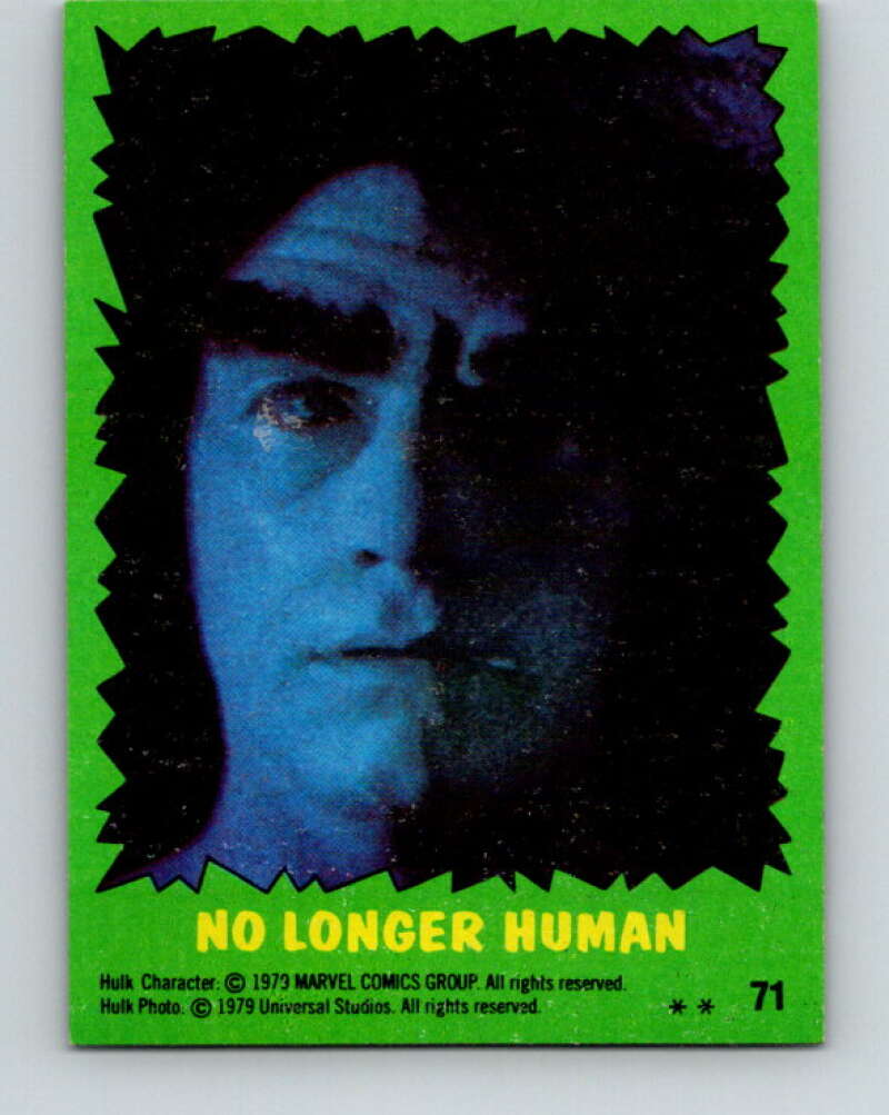 1979 Marvel Incredibale Hulk #71 No Longer Human V35064