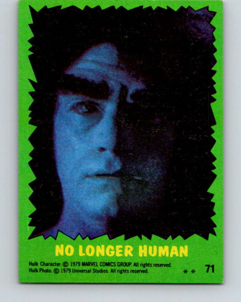 1979 Marvel Incredibale Hulk #71 No Longer Human V35065