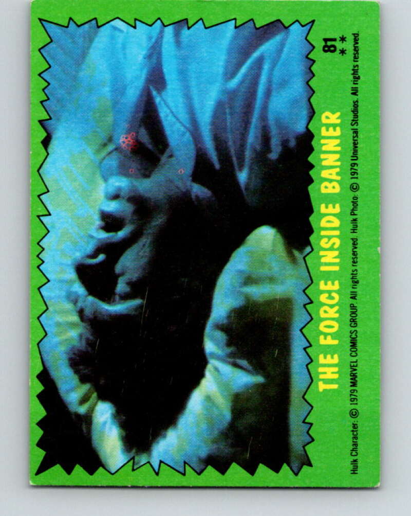 1979 Marvel Incredibale Hulk #81 The Force Inside Banner V35101