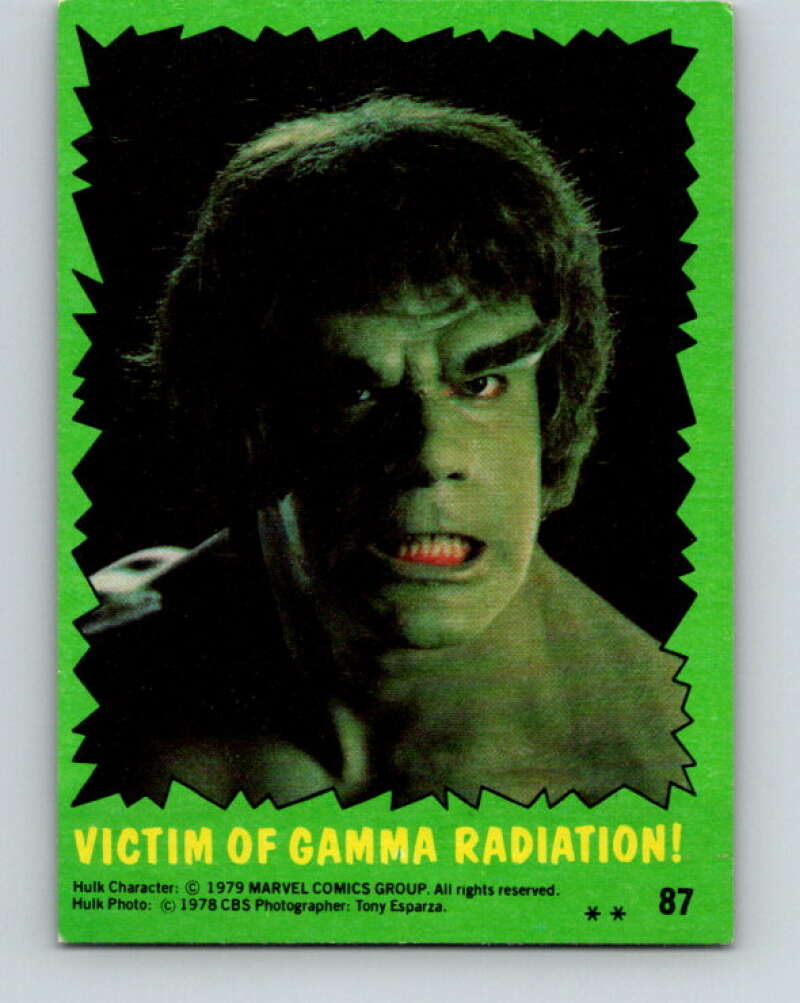 1979 Marvel Incredibale Hulk #87 Victim of Gamma Radiation V35122
