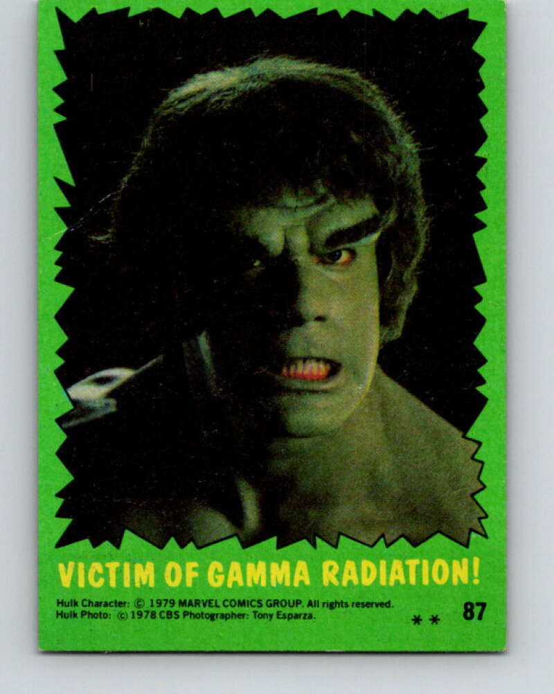 1979 Marvel Incredibale Hulk #87 Victim of Gamma Radiation V35124
