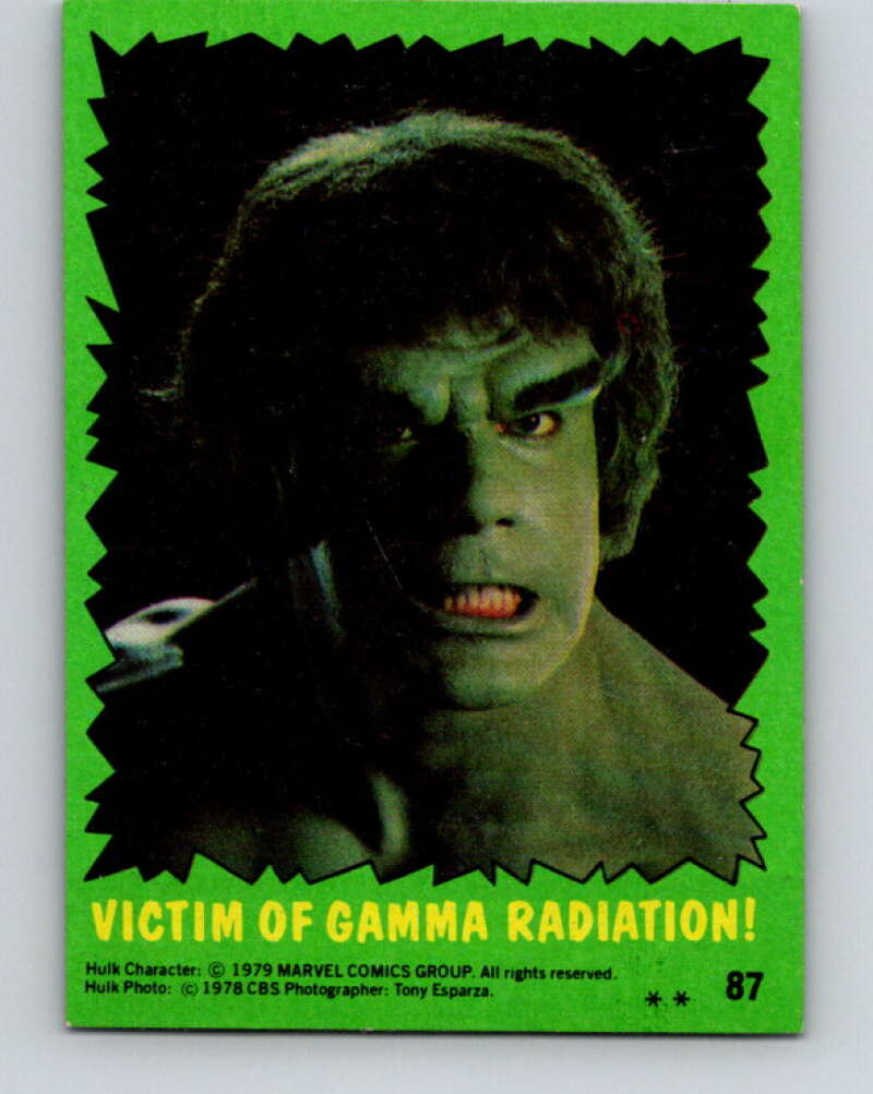 1979 Marvel Incredibale Hulk #87 Victim of Gamma Radiation V35127