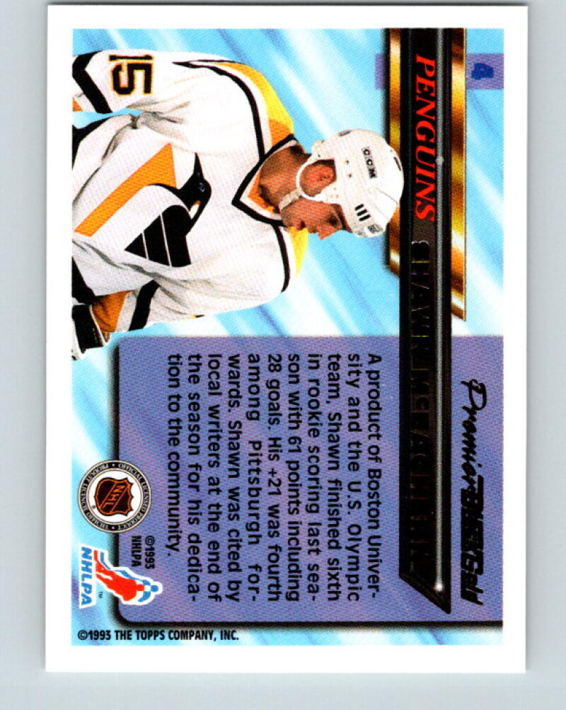 1993-94 Topps Premier Black Gold #4 Shawn McEachern Pittsburgh V35144