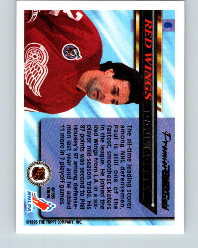 1993-94 Topps Premier Black Gold #6 Paul Coffey Detroit Red Wings V35145