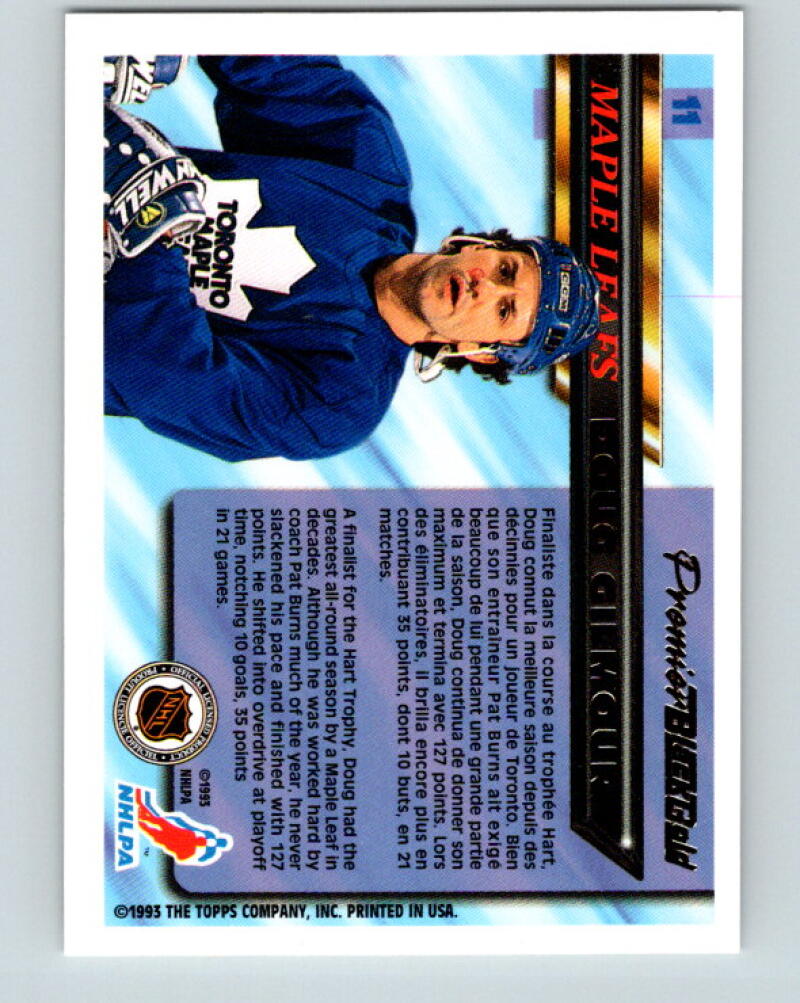 1993-94 Topps Premier Black Gold #11 Tom Barrasso Penguins V35147